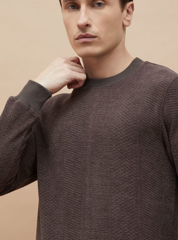 CODE UNWIND Knit Patterned Sweatshirt