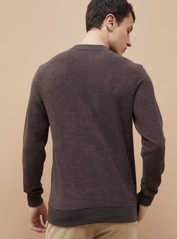 CODE UNWIND Knit Patterned Sweatshirt