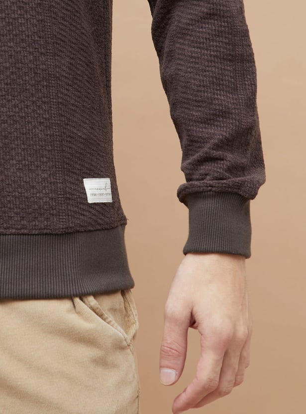 CODE UNWIND Knit Patterned Sweatshirt