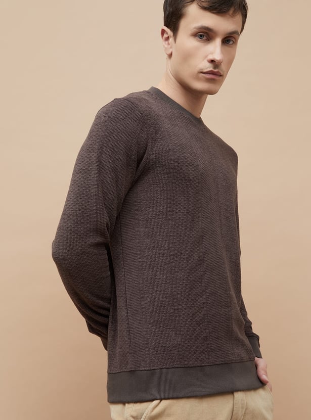 CODE UNWIND Knit Patterned Sweatshirt