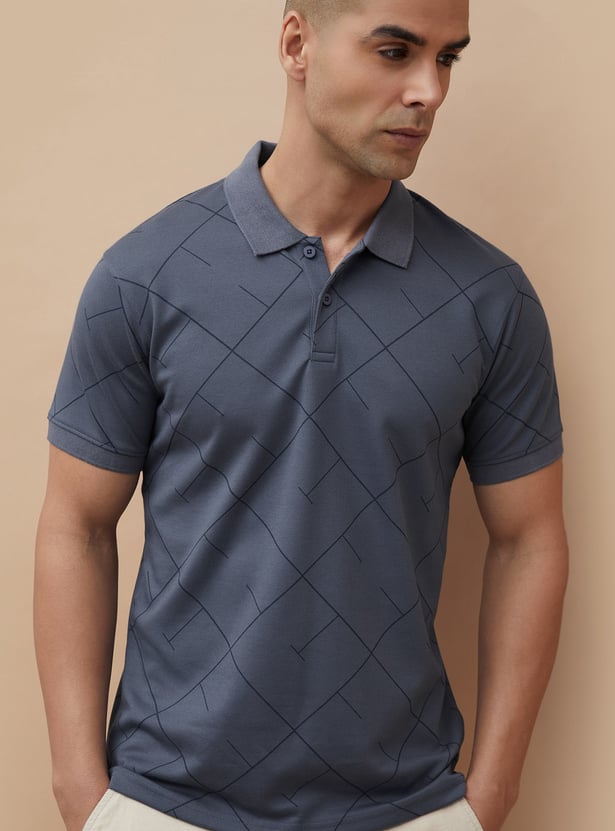 CODE Checked Polo T-shirt