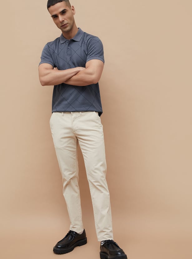 CODE Checked Polo T-shirt