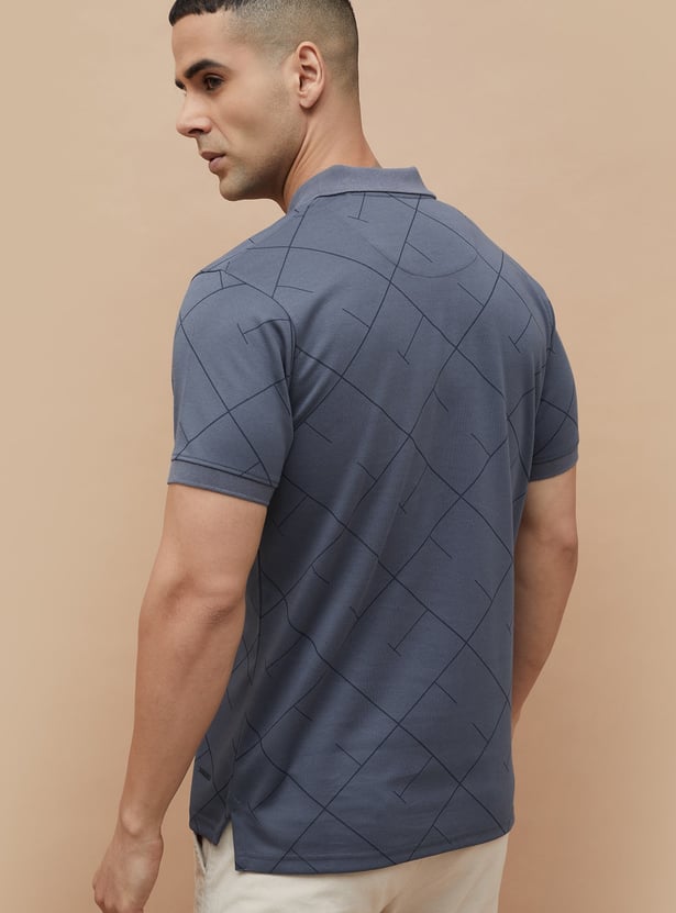 CODE Checked Polo T-shirt