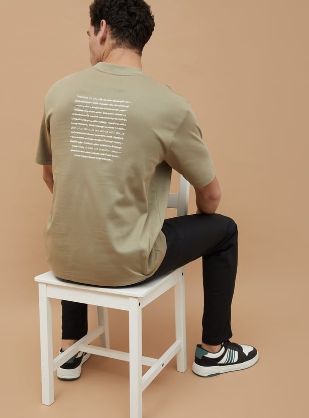 CODE UNWIND Printed Crew Neck T-shirt