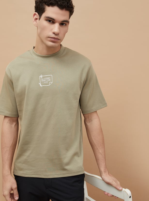CODE UNWIND Printed Crew Neck T-shirt