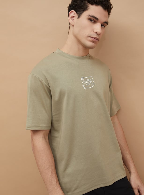 CODE UNWIND Printed Crew Neck T-shirt