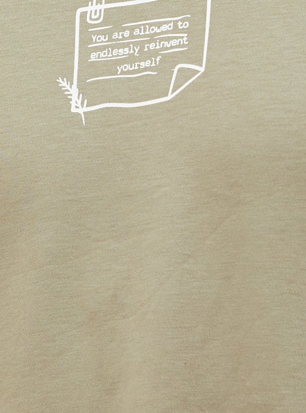 CODE UNWIND Printed Crew Neck T-shirt