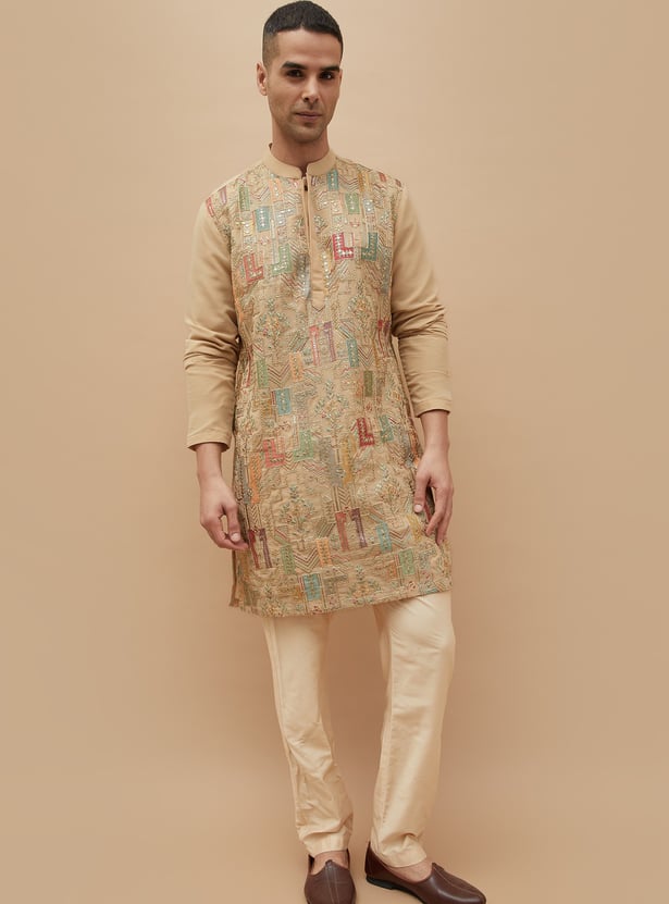 MELANGE Embroidered Straight Kurta