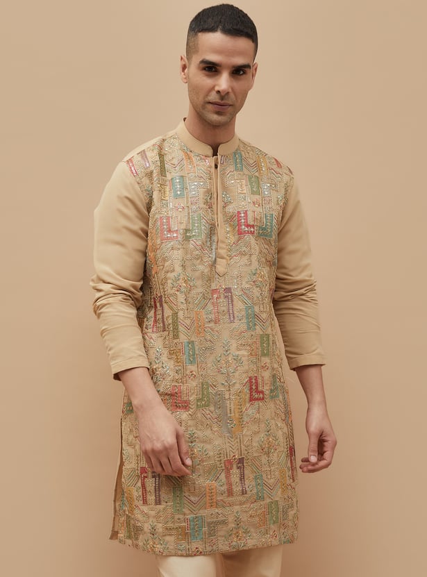 MELANGE Embroidered Straight Kurta