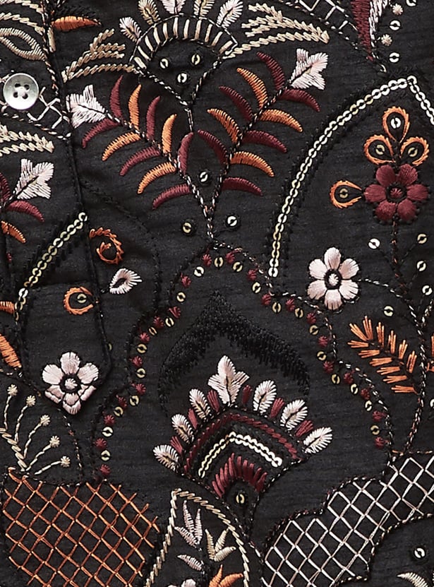 MELANGE Embroidered Straight Kurta