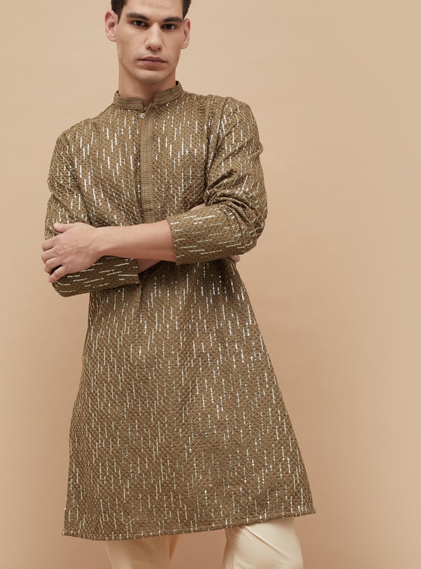 MELANGE Embroidered Straight Kurta