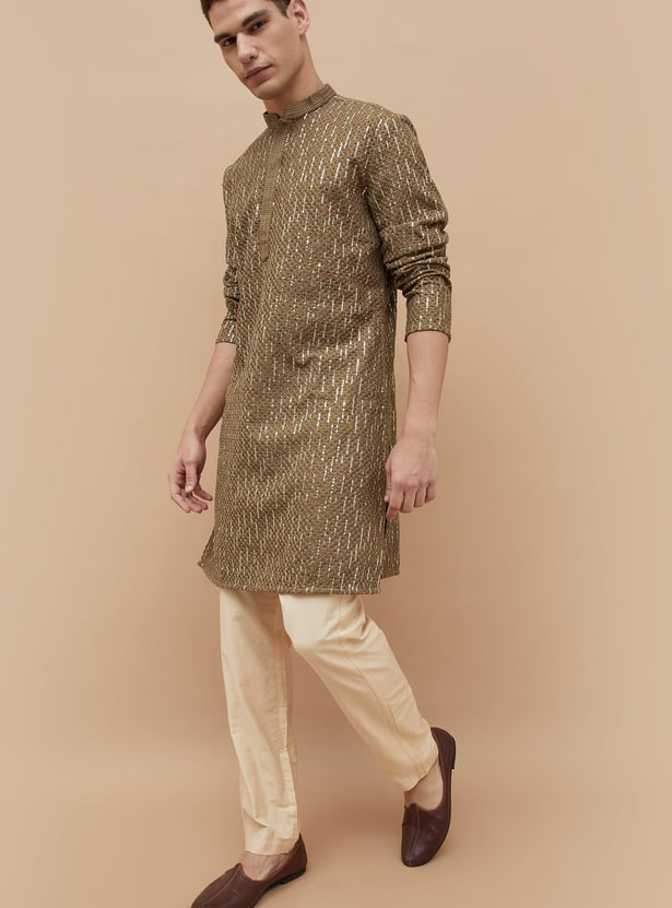 MELANGE Embroidered Straight Kurta