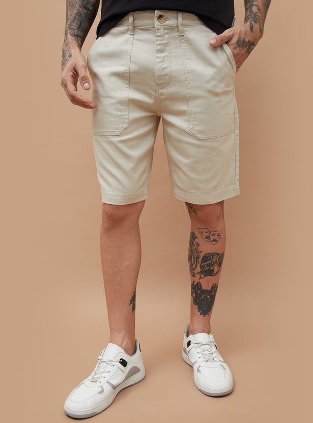 FAME FOREVER Textured Regular Fit Shorts