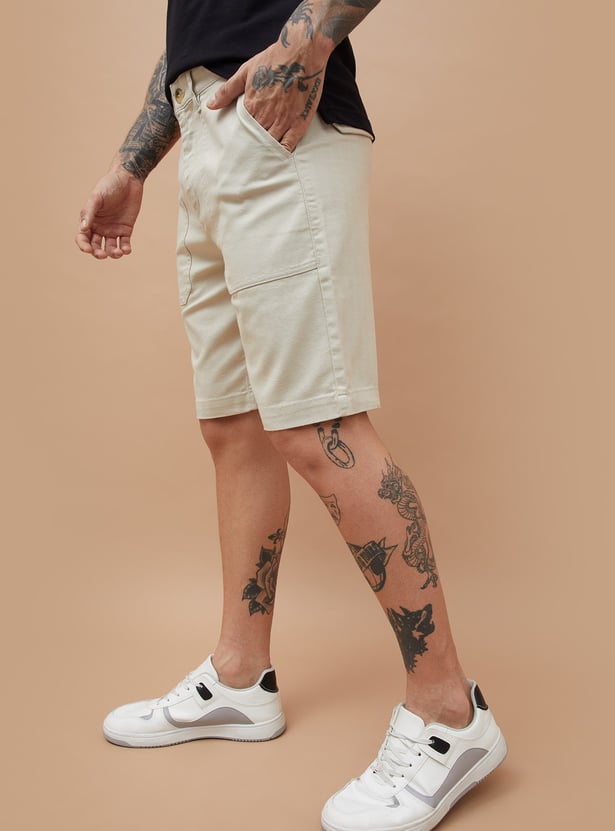 FAME FOREVER Textured Regular Fit Shorts