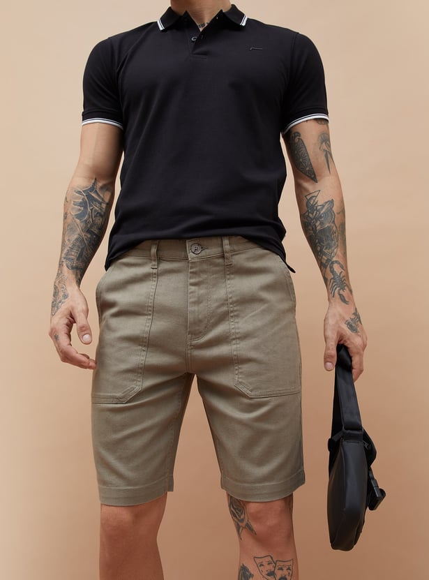 FAME FOREVER Textured Regular Fit Shorts