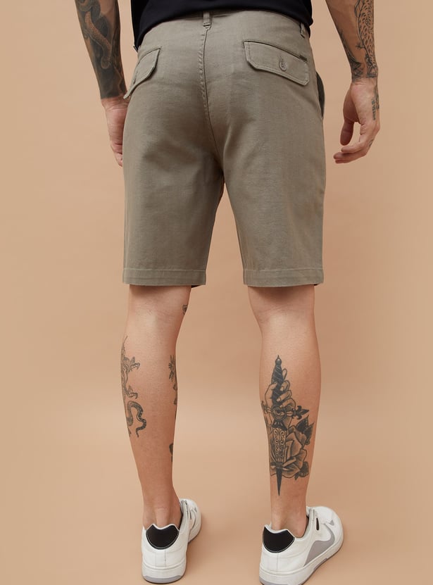 FAME FOREVER Textured Regular Fit Shorts