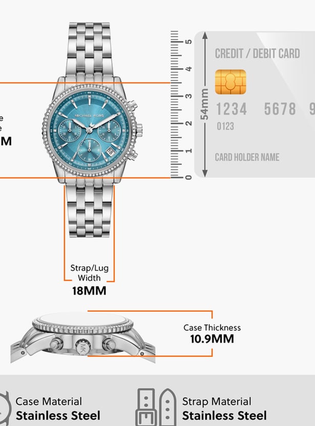 MICHAEL KORS Mini Bryant Embellished Chronograph Watch - MK7539I
