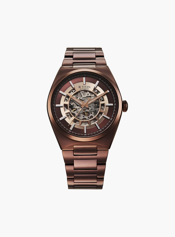 TITAN Nexus Skeletal Stainless Steel Automatic Watch - 90221QM01