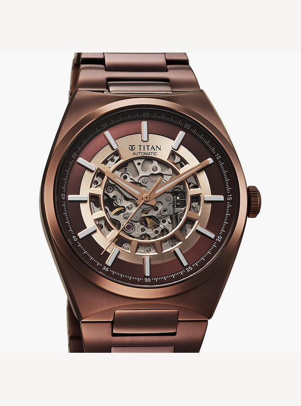 TITAN Nexus Skeletal Stainless Steel Automatic Watch - 90221QM01