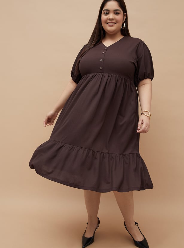 NEXUS Textured A-line Dress