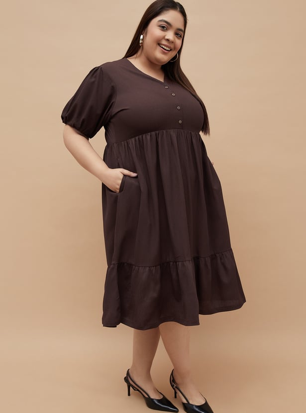 NEXUS Textured A-line Dress