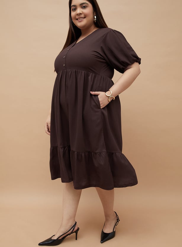 NEXUS Textured A-line Dress