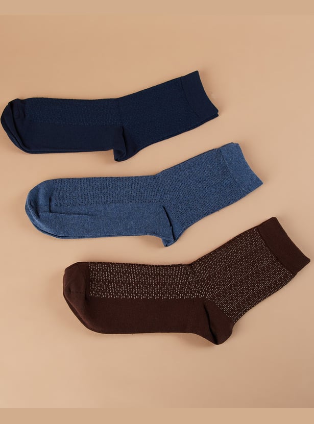 CODE Patterned Crew Length Socks - Pack of 3