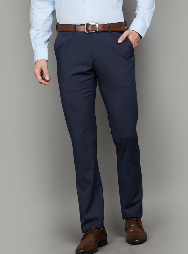 ARROW Solid Regular Fit Formal Trousers