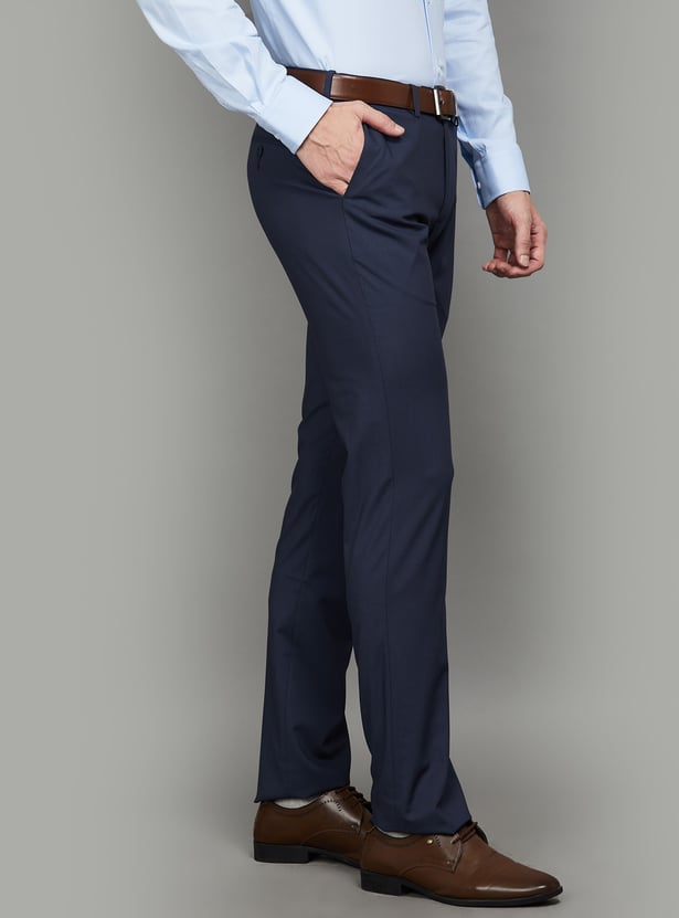 ARROW Solid Regular Fit Formal Trousers