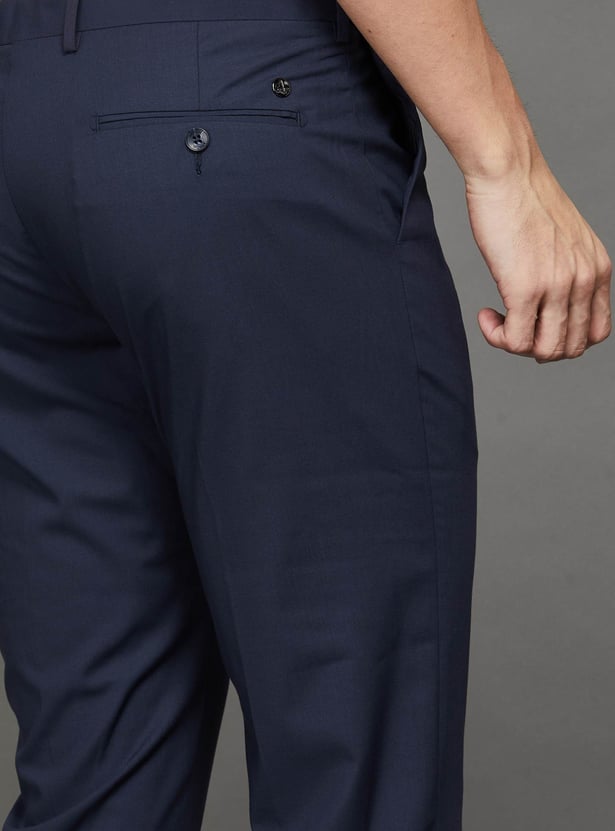 ARROW Solid Regular Fit Formal Trousers