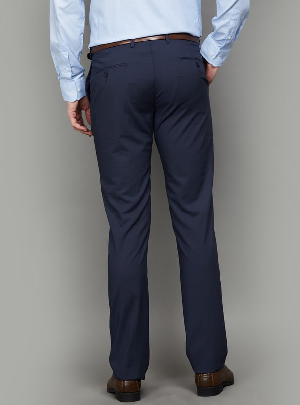 ARROW Solid Regular Fit Formal Trousers