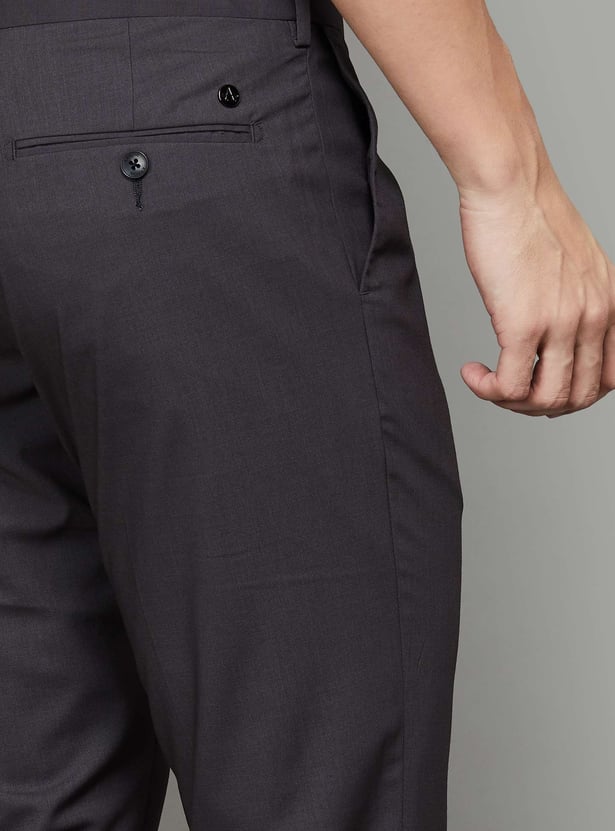 ARROW Solid Regular Fit Formal Trousers