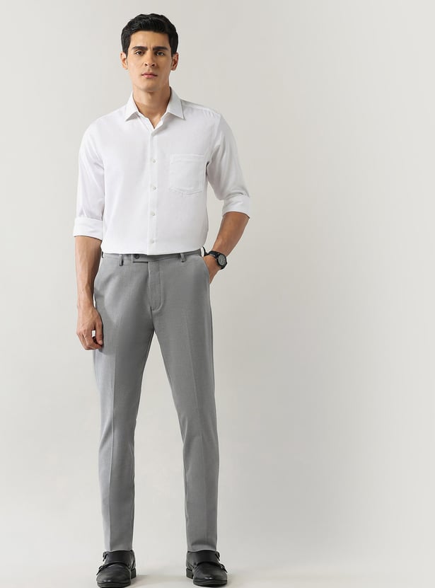 ARROW Solid Super Slim Formal Trousers