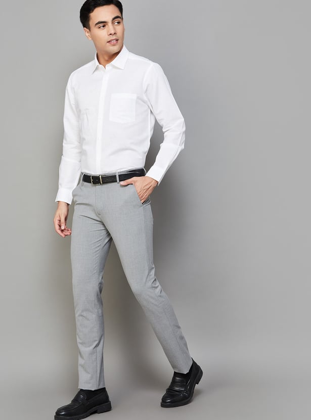 ARROW Solid Super Slim Formal Trousers