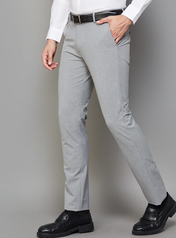 ARROW Solid Super Slim Formal Trousers