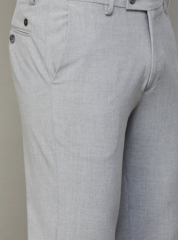 ARROW Solid Super Slim Formal Trousers