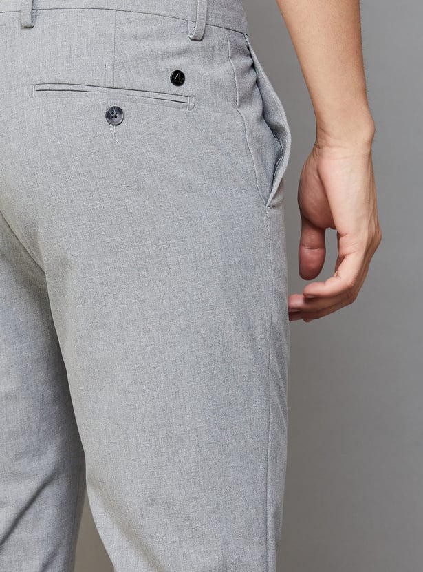 ARROW Solid Super Slim Formal Trousers