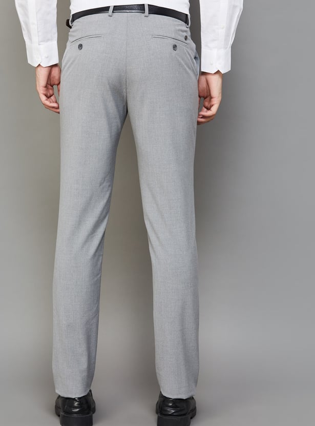 ARROW Solid Super Slim Formal Trousers