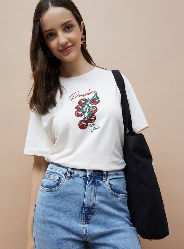 FAME FOREVER Graphic Print T-shirt