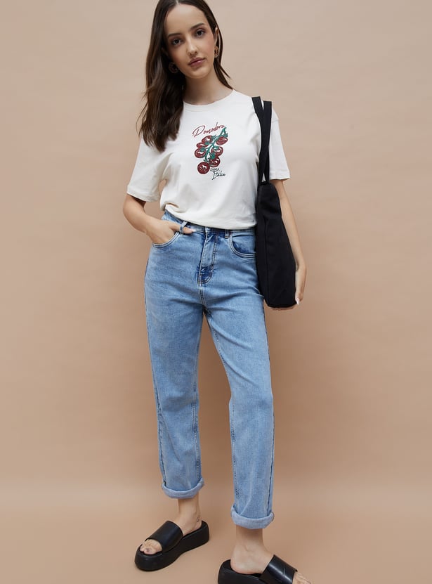 FAME FOREVER Graphic Print T-shirt