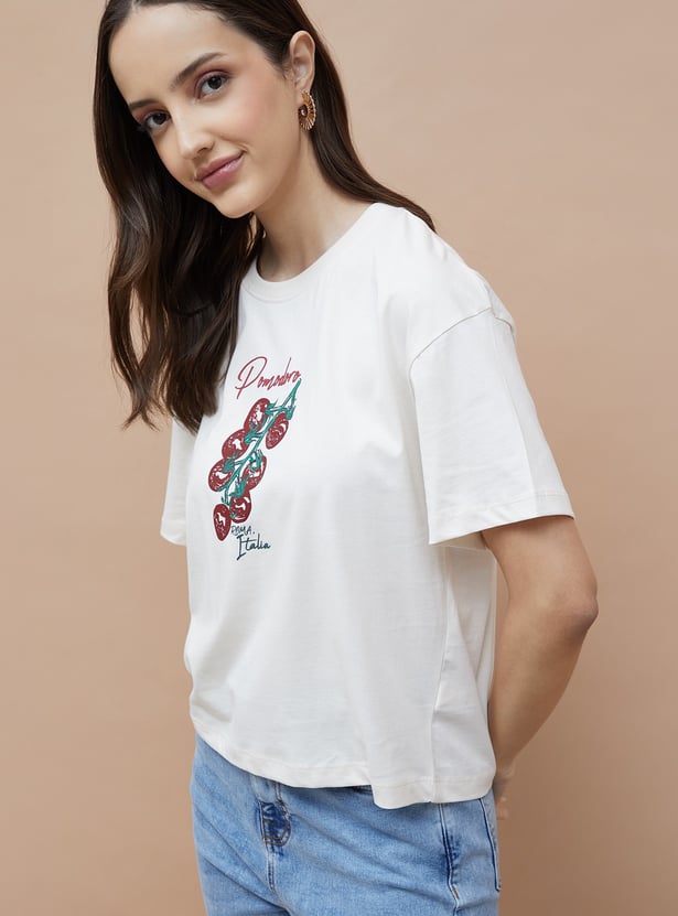 FAME FOREVER Graphic Print T-shirt