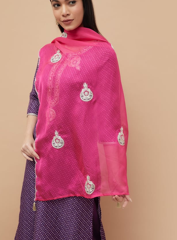 MELANGE Printed Straight Kurta Set