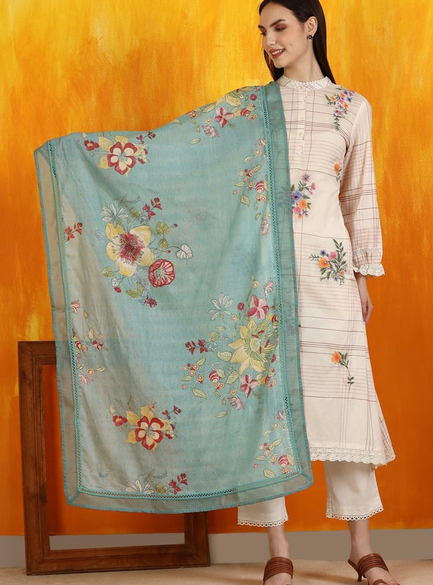 W Floral Print Dupatta