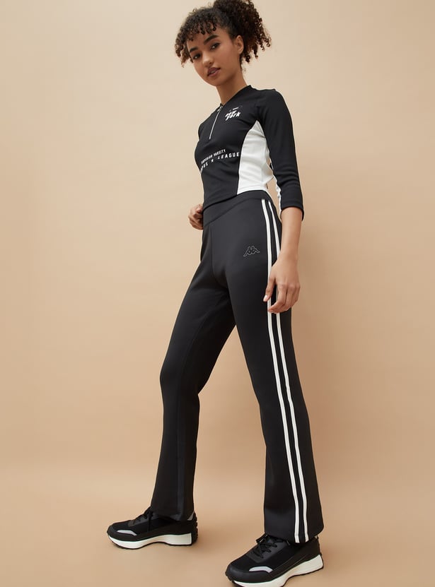 KAPPA Solid Active Track Pants with Side Taping