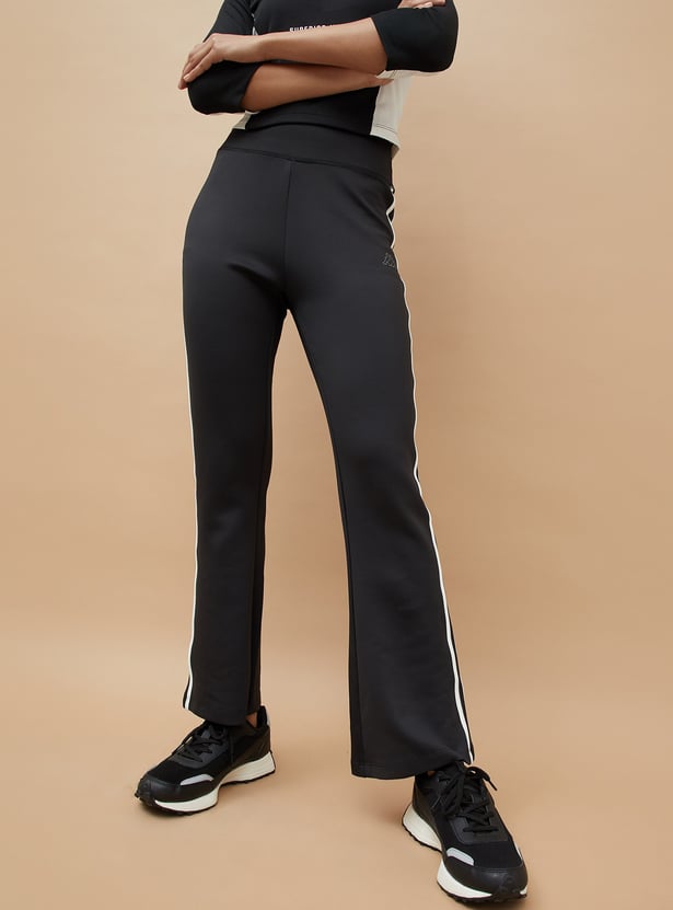 KAPPA Solid Active Track Pants with Side Taping