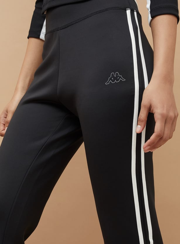 KAPPA Solid Active Track Pants with Side Taping