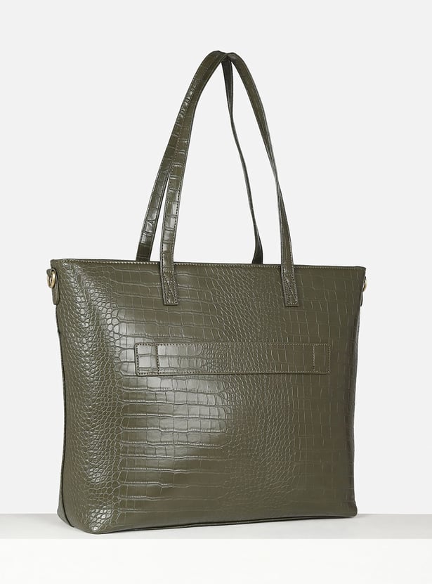 VAN HEUSEN Croc Embossed Laptop Bag