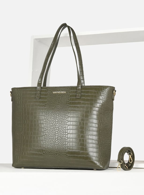 VAN HEUSEN Croc Embossed Laptop Bag
