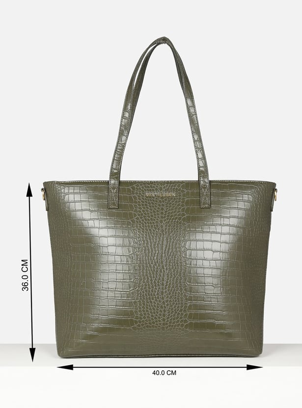 VAN HEUSEN Croc Embossed Laptop Bag