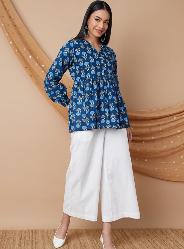 MELANGE Floral Print Tunic